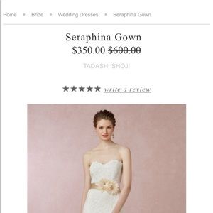 BHLDN SERAPHINA GOWN IVORY size 0